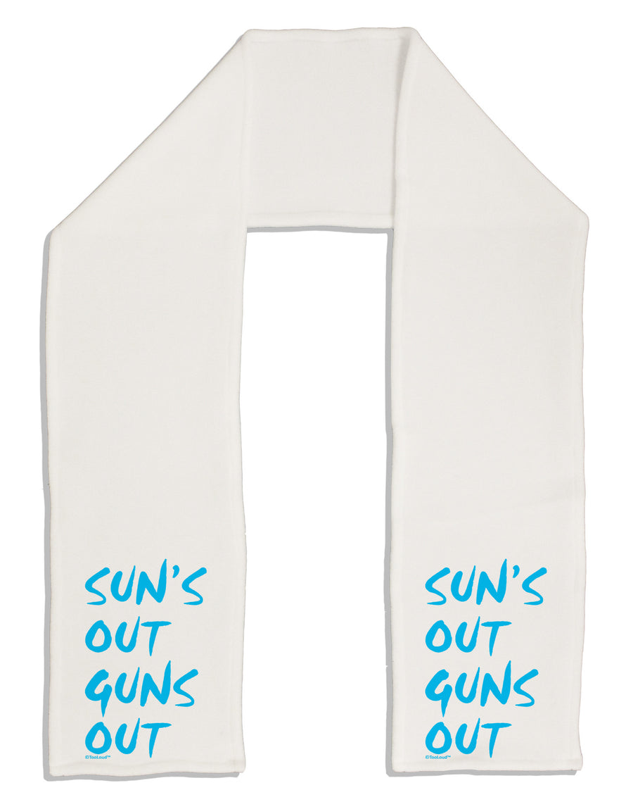 Suns Out Guns Out - Blue Adult Fleece 64&#x22; Scarf-TooLoud-White-One-Size-Adult-Davson Sales