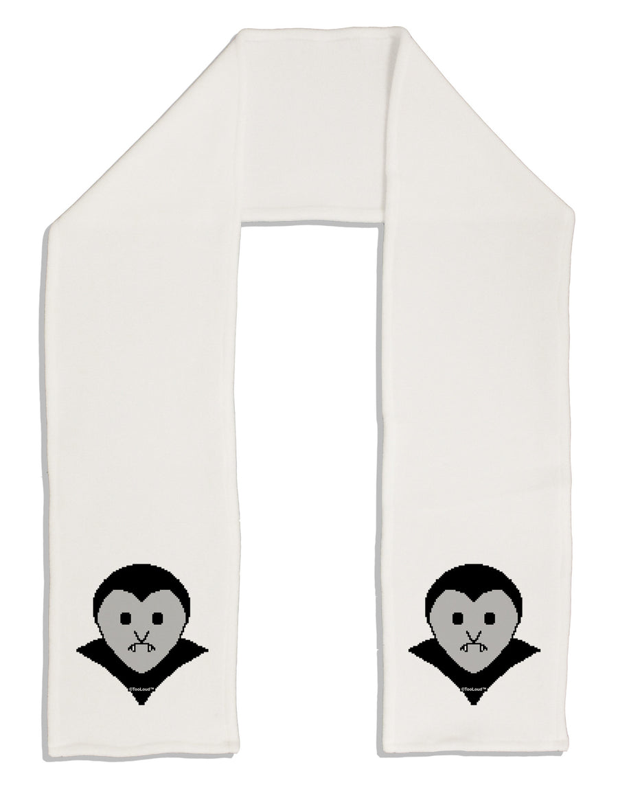 Cute Pixel Vampire Male Adult Fleece 64&#x22; Scarf-TooLoud-White-One-Size-Adult-Davson Sales