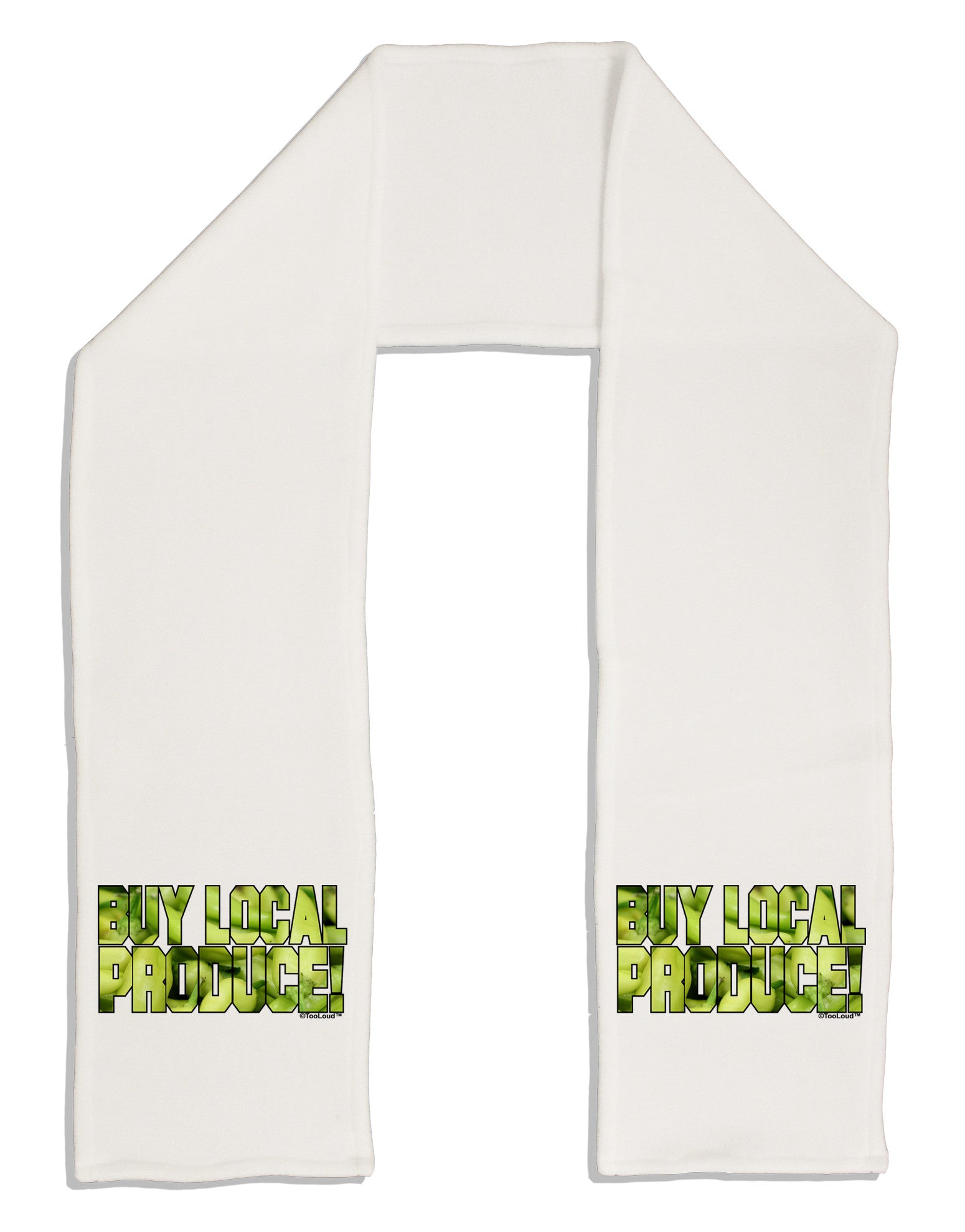 Buy Local - Jalapenos Text Adult Fleece 64&#x22; Scarf-TooLoud-White-One-Size-Adult-Davson Sales