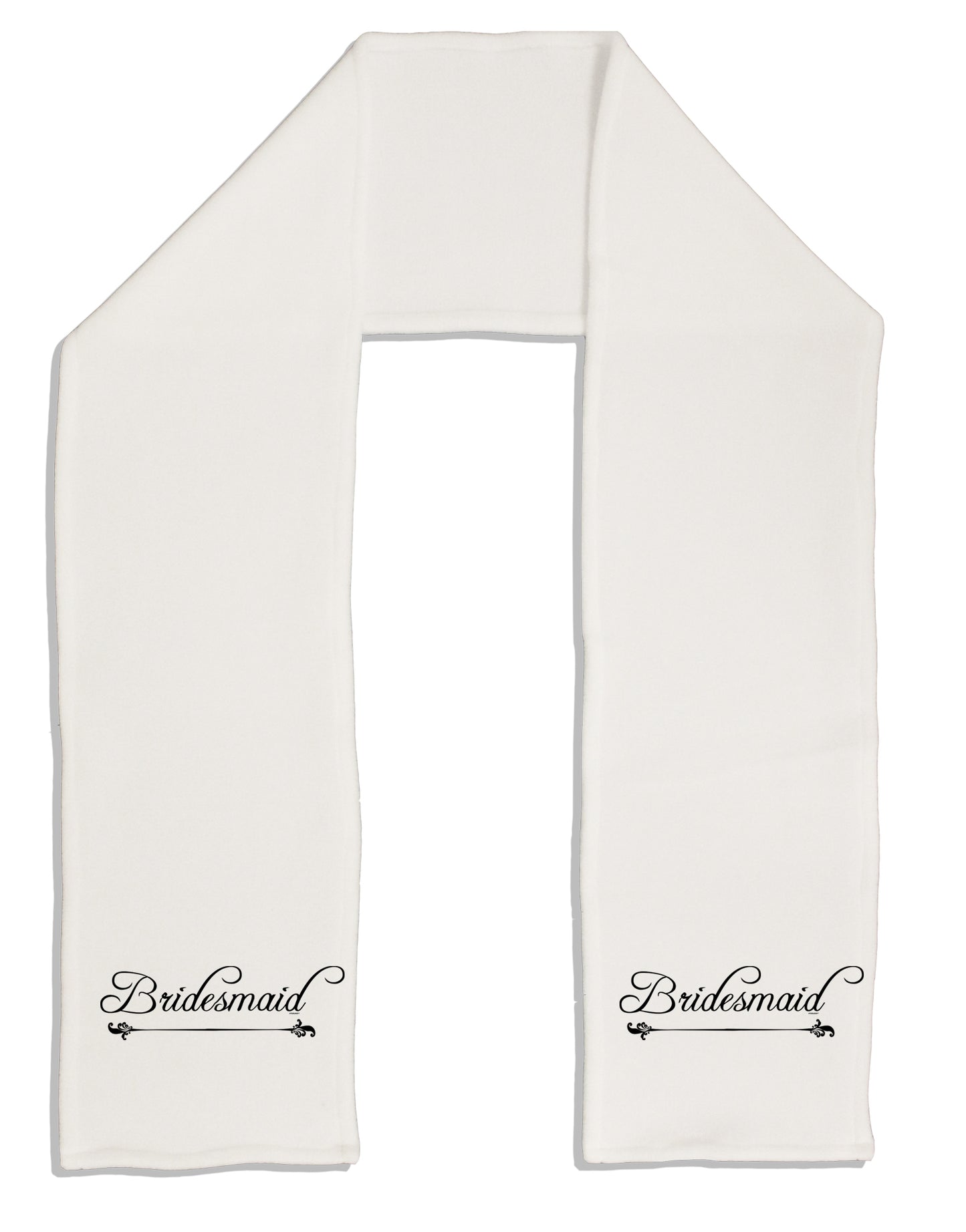 TooLoud Bridesmaid Adult Fleece 64 Inch Scarf-Scarves-TooLoud-White-One-Size-Adult-Davson Sales