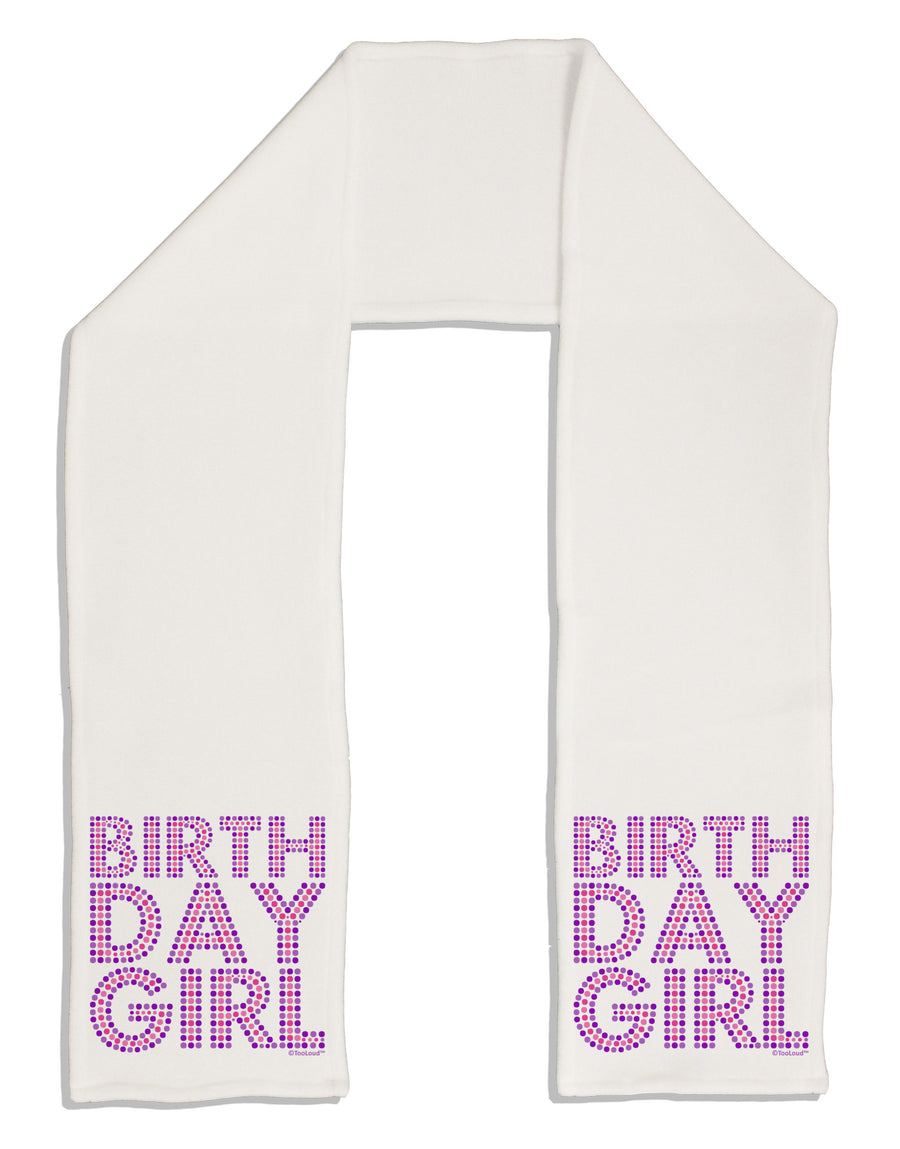 Birthday Girl - Pink and Purple Dots Adult Fleece 64&#x22; Scarf by TooLoud-TooLoud-White-One-Size-Adult-Davson Sales