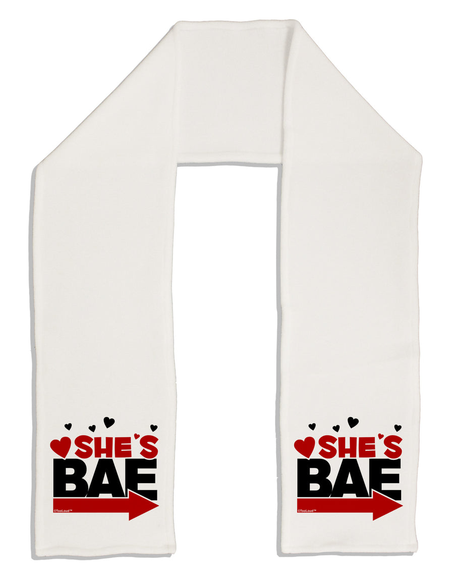 She's BAE - Right Arrow Adult Fleece 64&#x22; Scarf-TooLoud-White-One-Size-Adult-Davson Sales