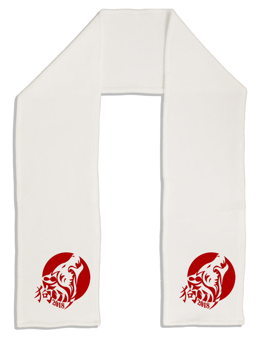 Chinese New Year 2018 Dog Adult Fleece 64&#x22; Scarf by TooLoud-TooLoud-White-One-Size-Adult-Davson Sales