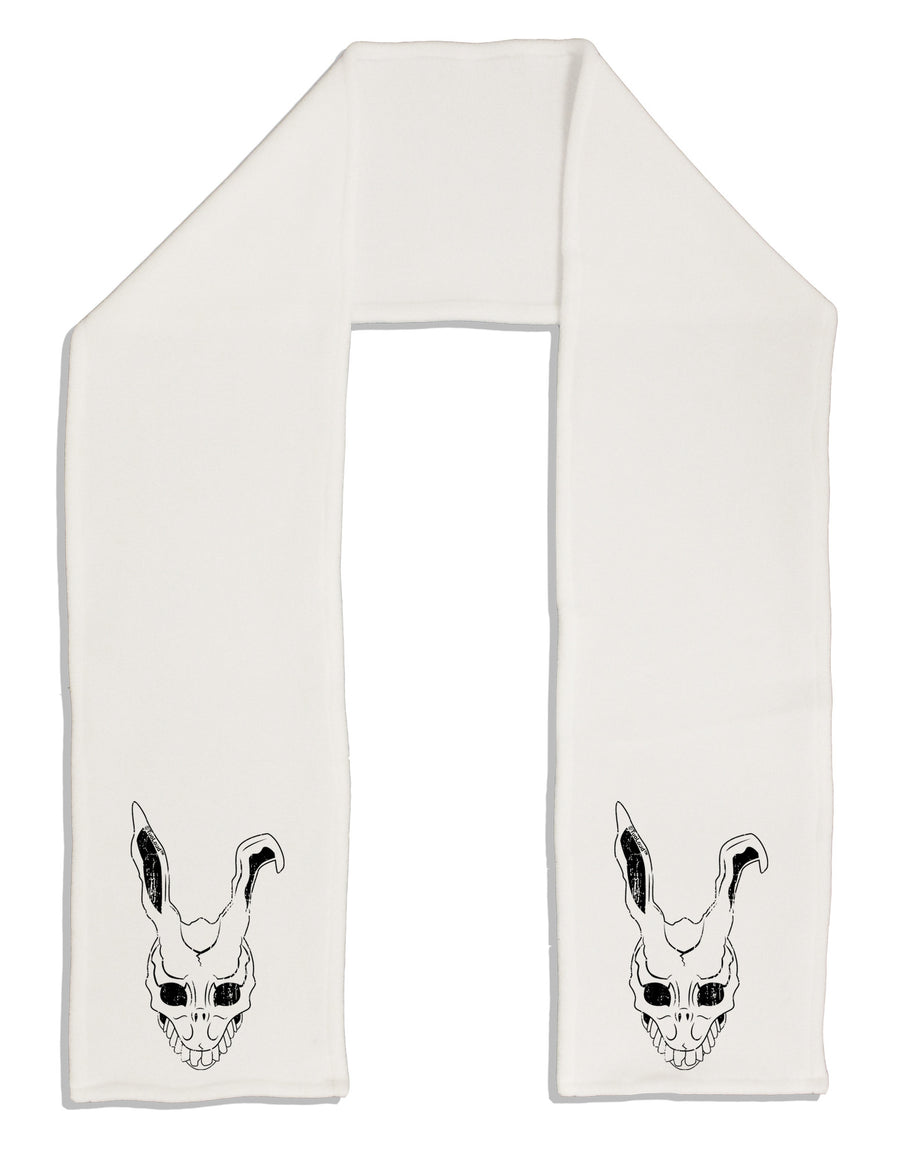 Scary Bunny Face White Distressed Adult Fleece 64&#x22; Scarf-TooLoud-White-One-Size-Adult-Davson Sales