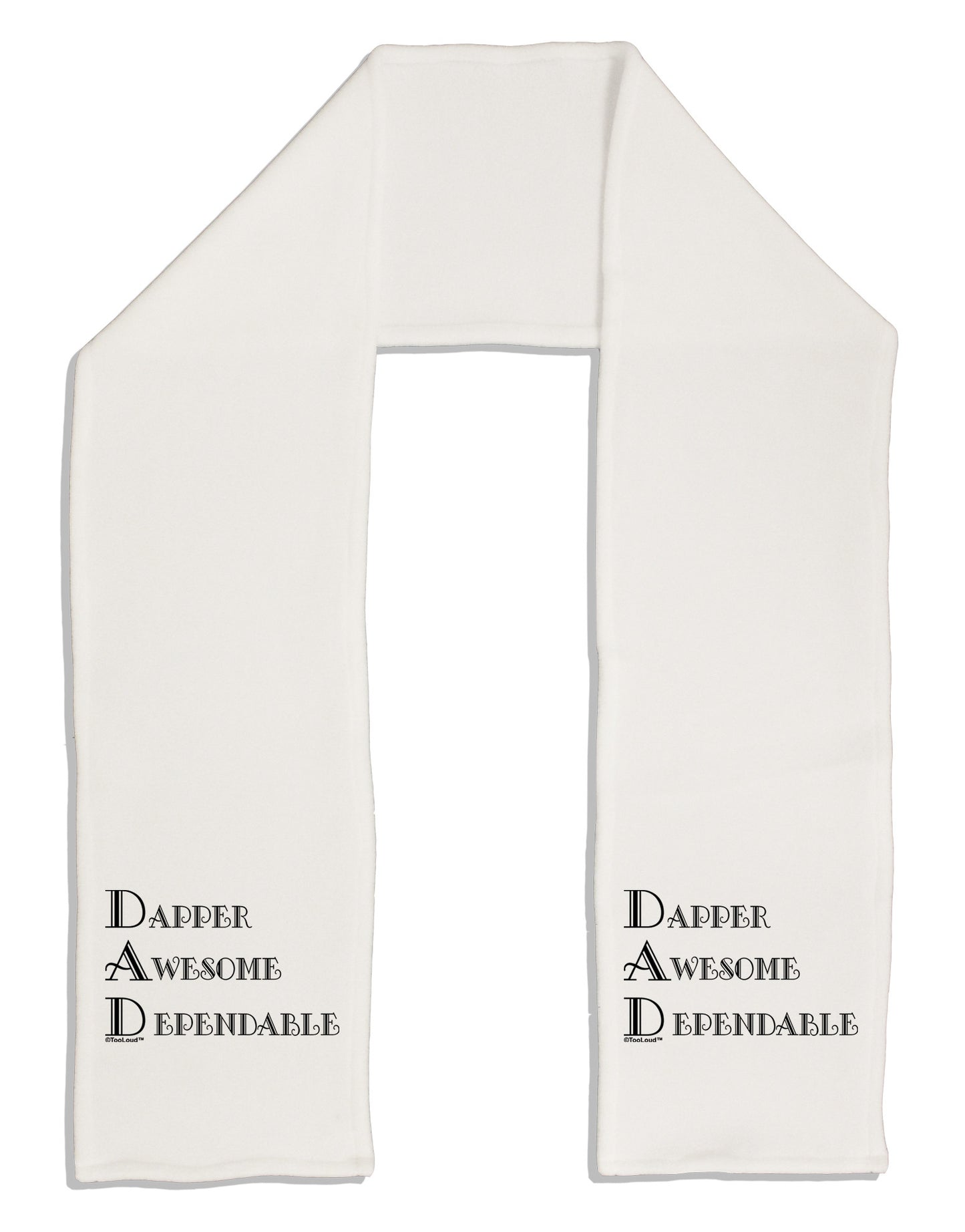 DAD - Acronym Adult Fleece 64&#x22; Scarf by TooLoud-TooLoud-White-One-Size-Adult-Davson Sales