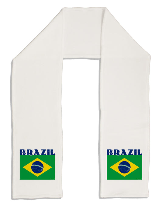 Brazil Flag Adult Fleece 64&#x22; Scarf-TooLoud-White-One-Size-Adult-Davson Sales