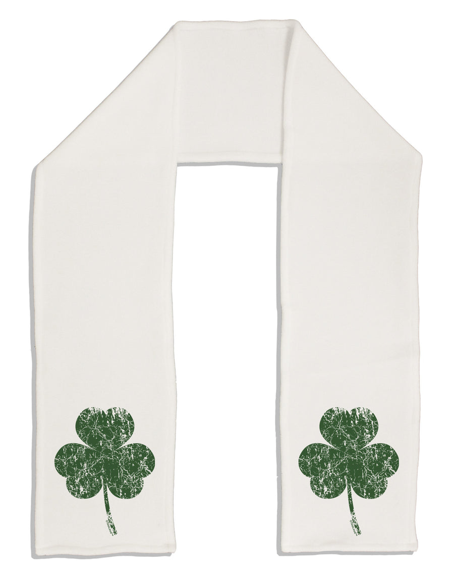 Distressed Traditional Irish Shamrock Adult Fleece 64&#x22; Scarf-TooLoud-White-One-Size-Adult-Davson Sales