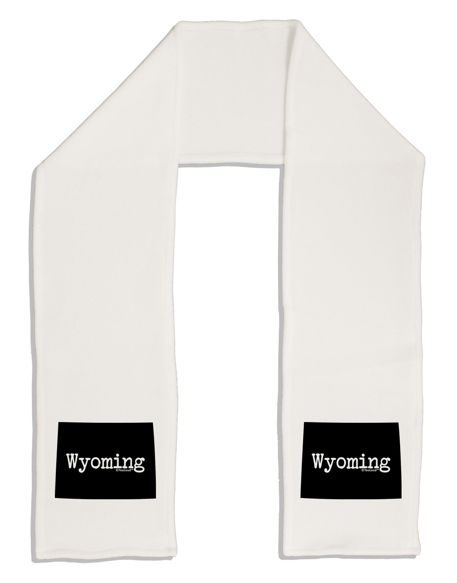 Wyoming - United States Shape Adult Fleece 64&#x22; Scarf-TooLoud-White-One-Size-Adult-Davson Sales