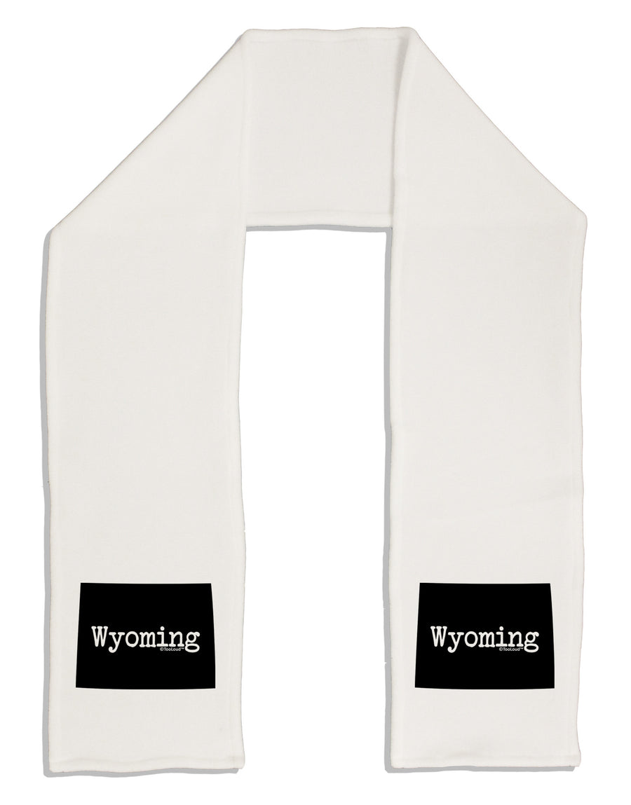 Wyoming - United States Shape Adult Fleece 64&#x22; Scarf-TooLoud-White-One-Size-Adult-Davson Sales