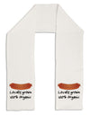 Locally Grown Organic Sausage Adult Fleece 64&#x22; Scarf-TooLoud-White-One-Size-Adult-Davson Sales