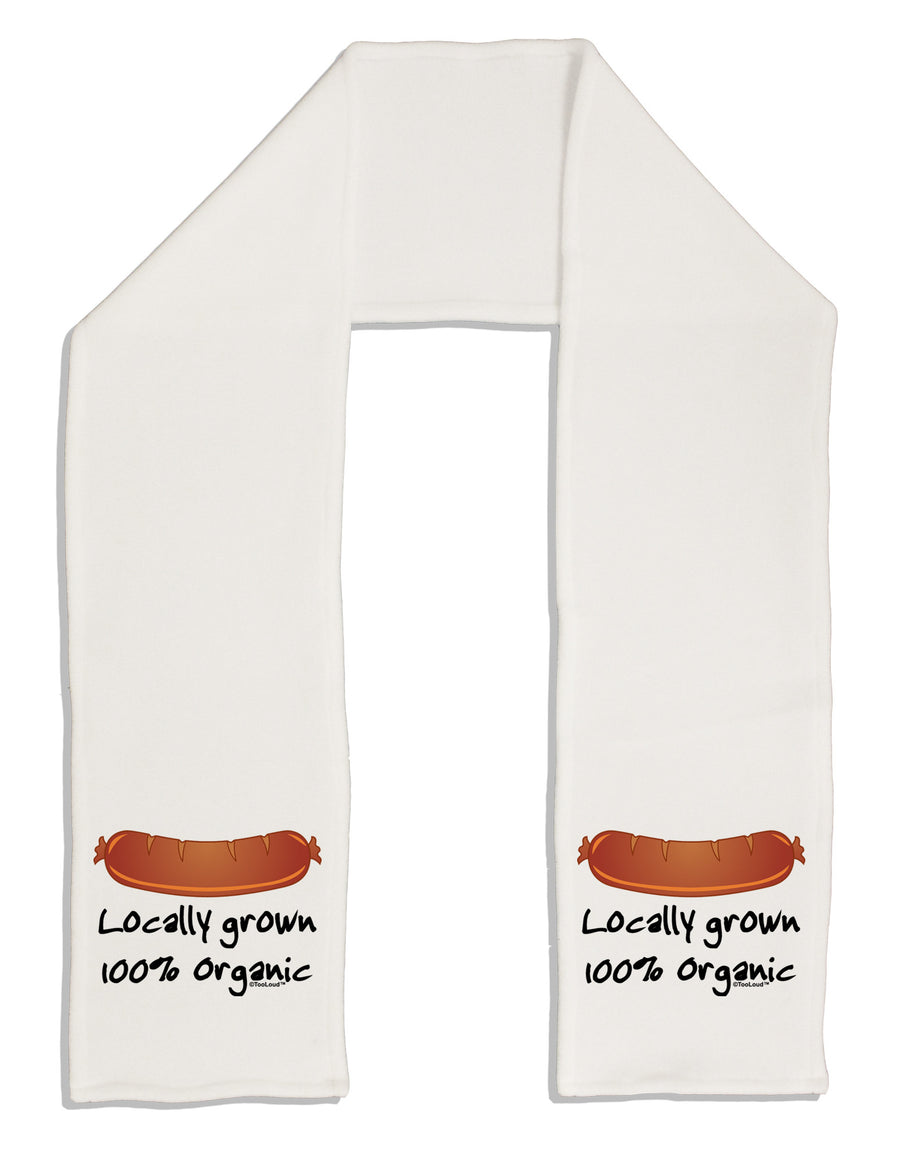 Locally Grown Organic Sausage Adult Fleece 64&#x22; Scarf-TooLoud-White-One-Size-Adult-Davson Sales