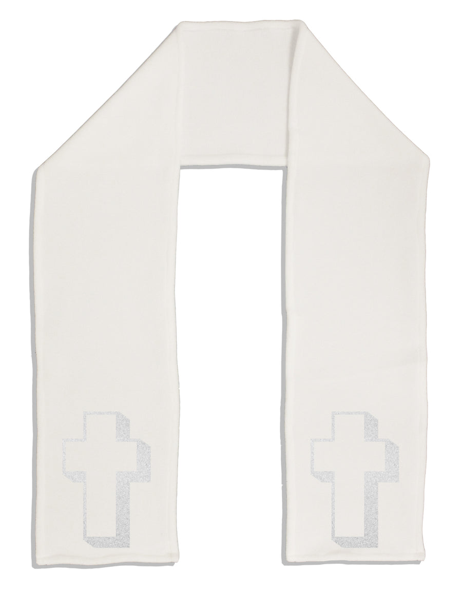 Simple Cross Design Glitter - White Adult Fleece 64&#x22; Scarf by TooLoud-TooLoud-White-One-Size-Adult-Davson Sales