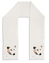 White Wolf Head Cutout Adult Fleece 64&#x22; Scarf-TooLoud-White-One-Size-Adult-Davson Sales