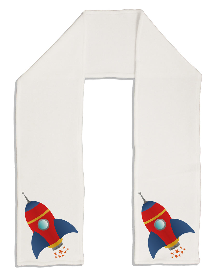 Space Rocket Ship and Stars Adult Fleece 64&#x22; Scarf by TooLoud-TooLoud-White-One-Size-Adult-Davson Sales