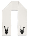 Scary Bunny Face Black Distressed Adult Fleece 64&#x22; Scarf-TooLoud-White-One-Size-Adult-Davson Sales