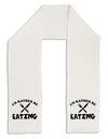 I'd Rather Be Eating Adult Fleece 64&#x22; Scarf-TooLoud-White-One-Size-Adult-Davson Sales