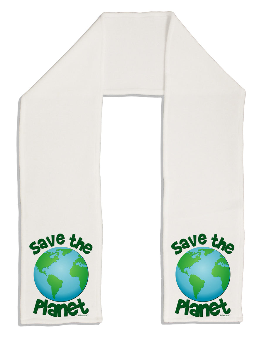 Save the Planet - Earth Adult Fleece 64&#x22; Scarf-TooLoud-White-One-Size-Adult-Davson Sales