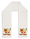 Cute Taco Tiger Text Adult Fleece 64&#x22; Scarf-TooLoud-White-One-Size-Adult-Davson Sales