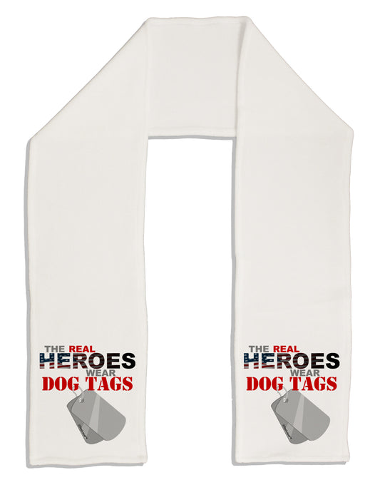 Heroes Dog Tags Adult Fleece 64&#x22; Scarf-TooLoud-White-One-Size-Adult-Davson Sales
