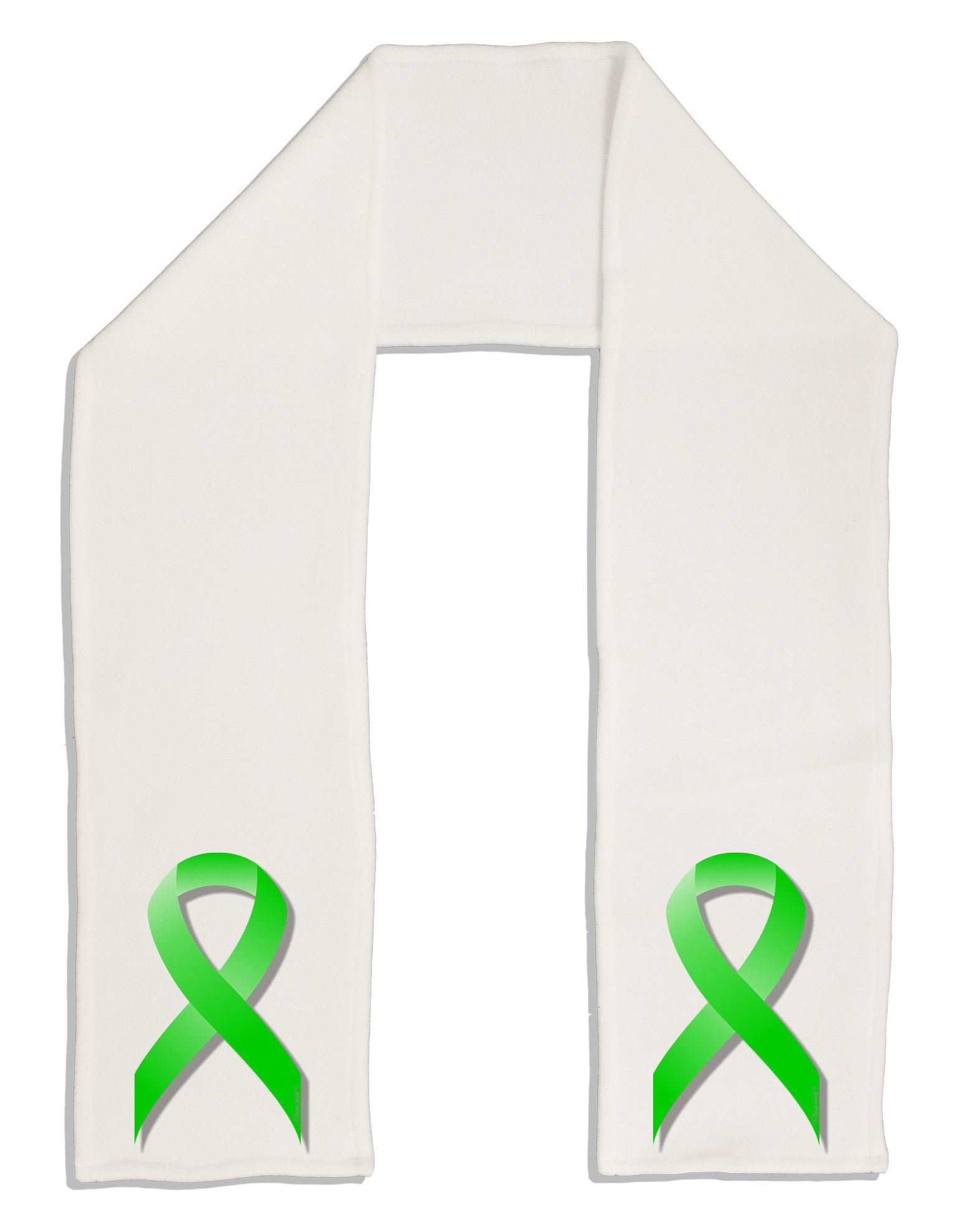 Lyme Disease Awareness Ribbon - Lime Green Adult Fleece 64&#x22; Scarf-TooLoud-White-One-Size-Adult-Davson Sales