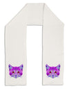 Geometric Kitty Purple Adult Fleece 64&#x22; Scarf-TooLoud-White-One-Size-Adult-Davson Sales