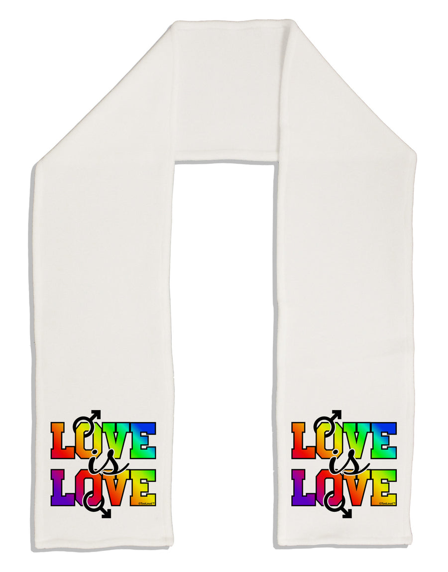 Love Is Love Gay Pride Adult Fleece 64&#x22; Scarf-TooLoud-White-One-Size-Adult-Davson Sales