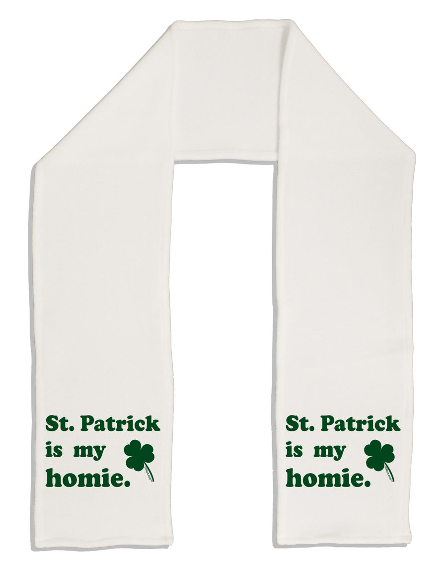 St Patrick is my Homie Adult Fleece 64&#x22; Scarf-TooLoud-White-One-Size-Adult-Davson Sales