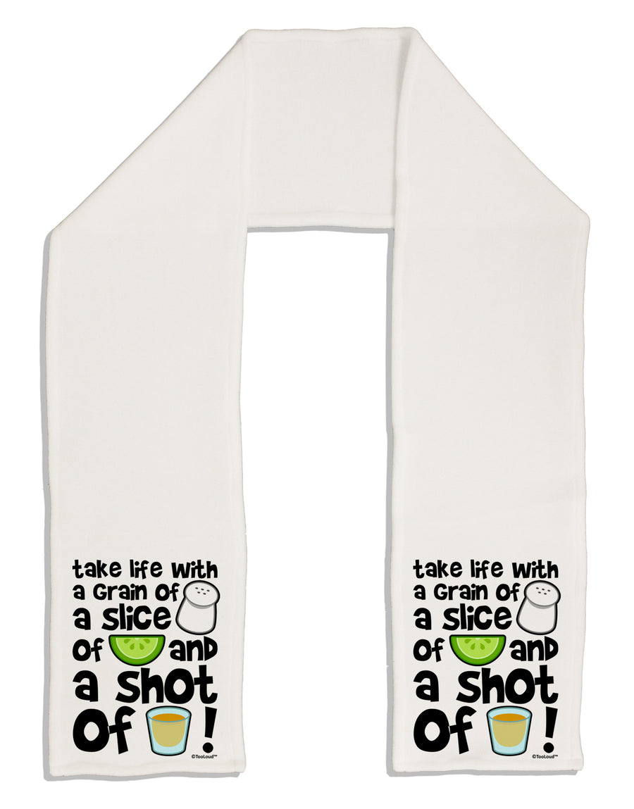 Take Life with a Grain of Salt and a Shot of Tequila Adult Fleece 64&#x22; Scarf by TooLoud-TooLoud-White-One-Size-Adult-Davson Sales