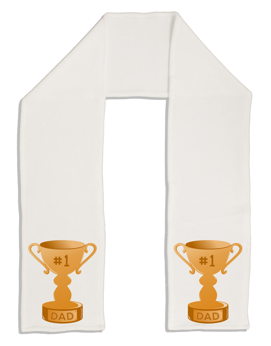 Number One Dad Trophy Adult Fleece 64&#x22; Scarf-TooLoud-White-One-Size-Adult-Davson Sales