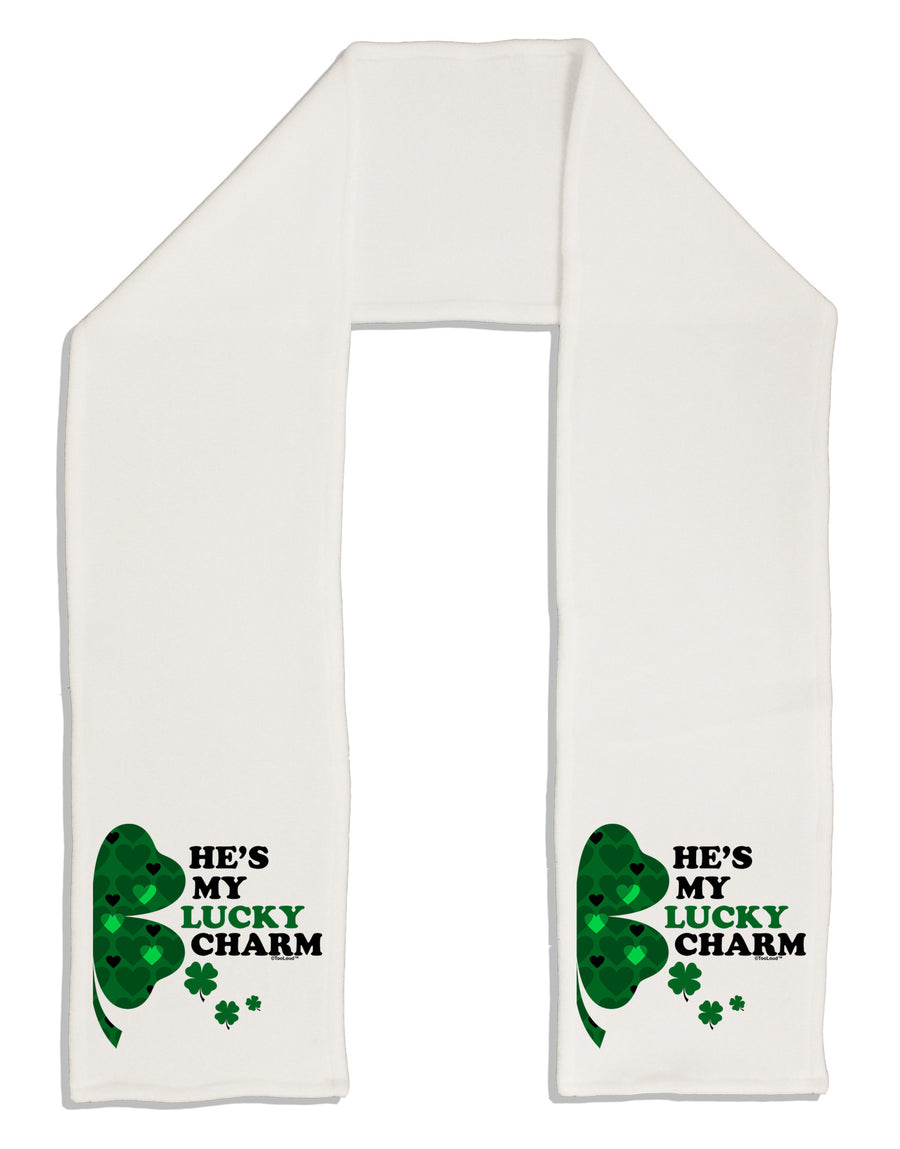 He's My Lucky Charm - Right Adult Fleece 64&#x22; Scarf-TooLoud-White-One-Size-Adult-Davson Sales