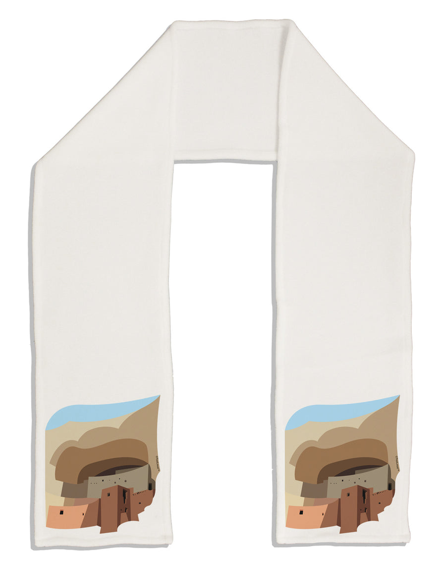 Montezuma Castle Artwork Adult Fleece 64&#x22; Scarf-TooLoud-White-One-Size-Adult-Davson Sales