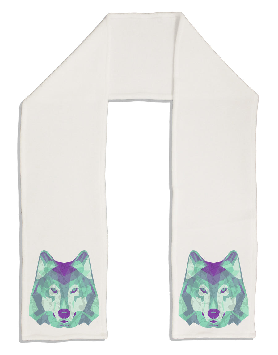 Geometric Wolf Head Adult Fleece 64&#x22; Scarf by TooLoud-TooLoud-White-One-Size-Adult-Davson Sales