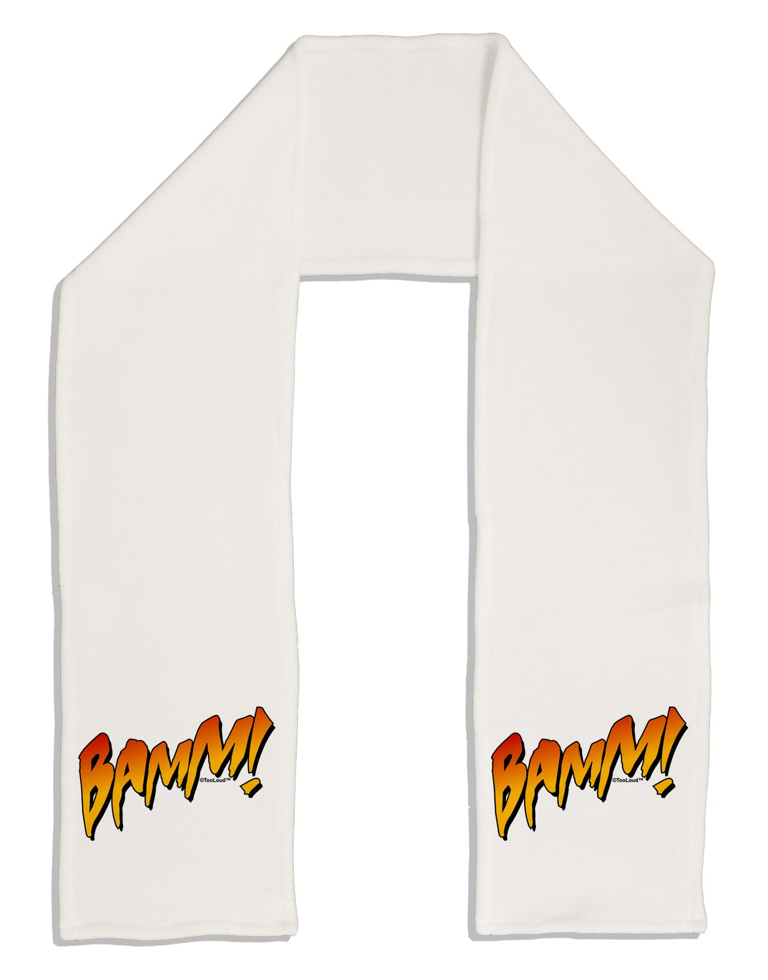 Onomatopoeia BAMM Adult Fleece 64&#x22; Scarf-TooLoud-White-One-Size-Adult-Davson Sales