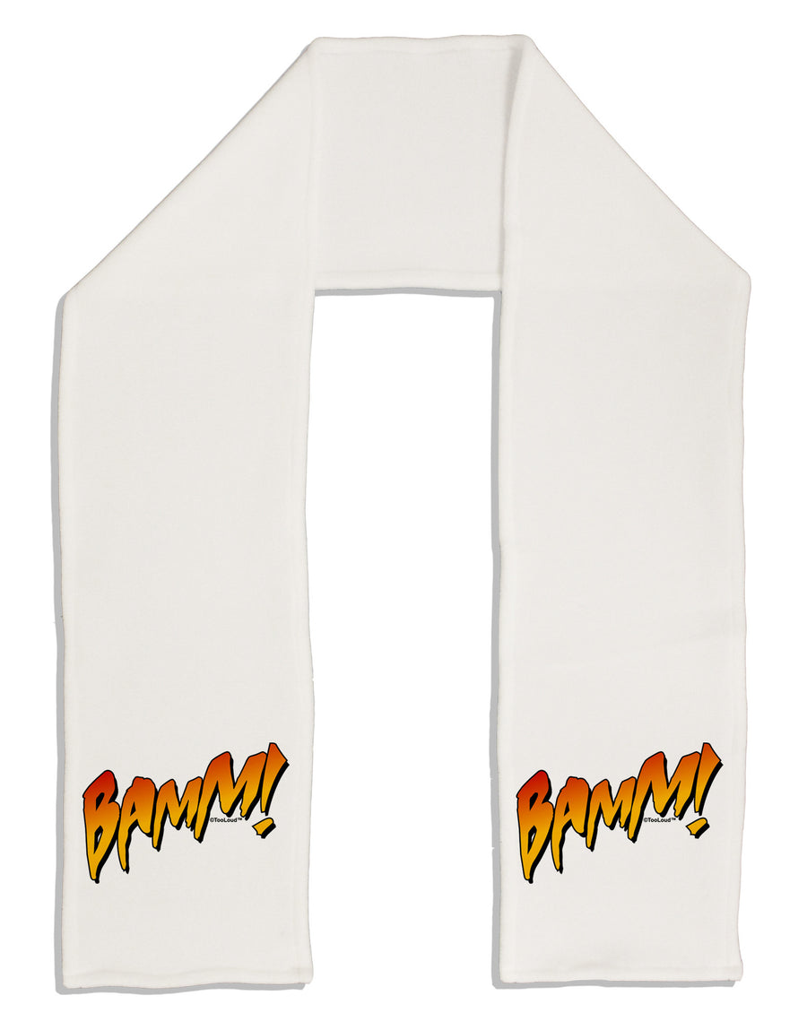 Onomatopoeia BAMM Adult Fleece 64&#x22; Scarf-TooLoud-White-One-Size-Adult-Davson Sales