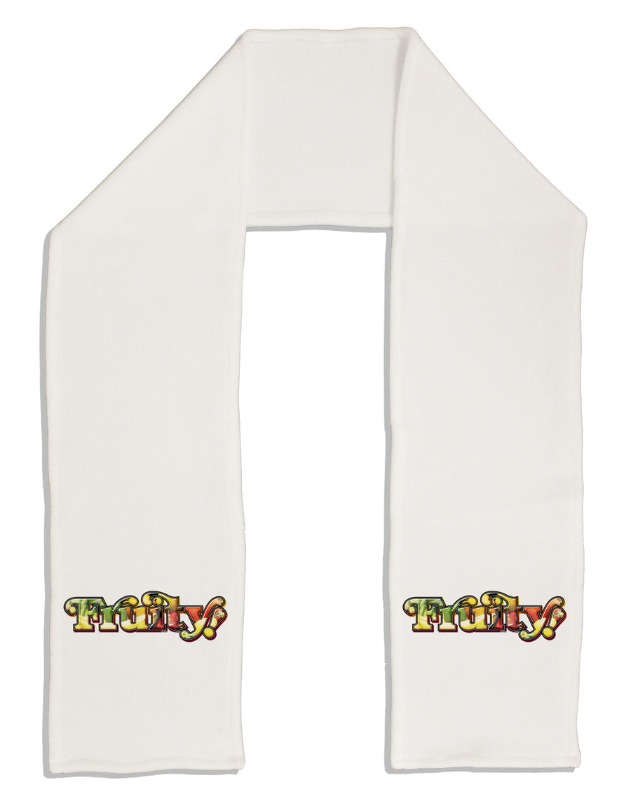 Fruity Text Adult Fleece 64&#x22; Scarf-TooLoud-White-One-Size-Adult-Davson Sales