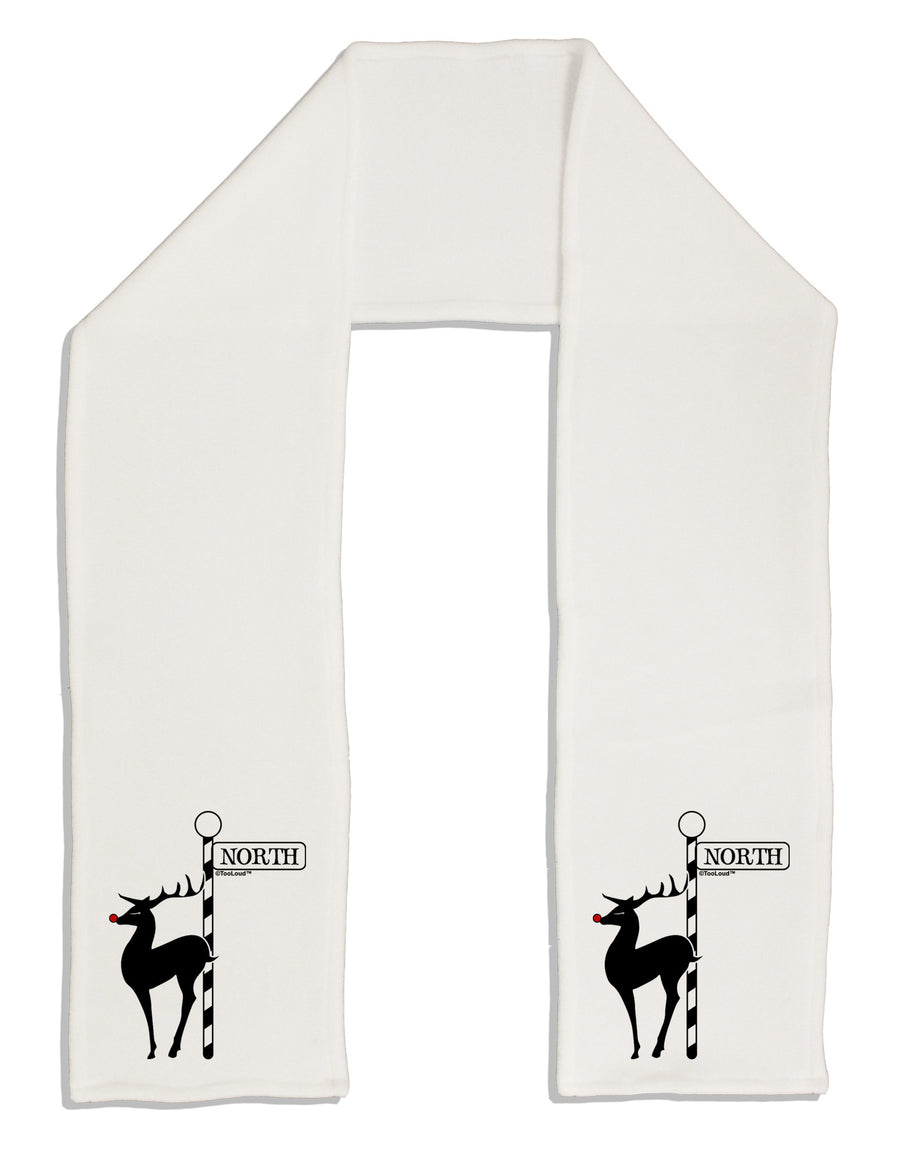 Rudolf the Ratchet Reindeer Adult Fleece 64&#x22; Scarf-TooLoud-White-One-Size-Adult-Davson Sales