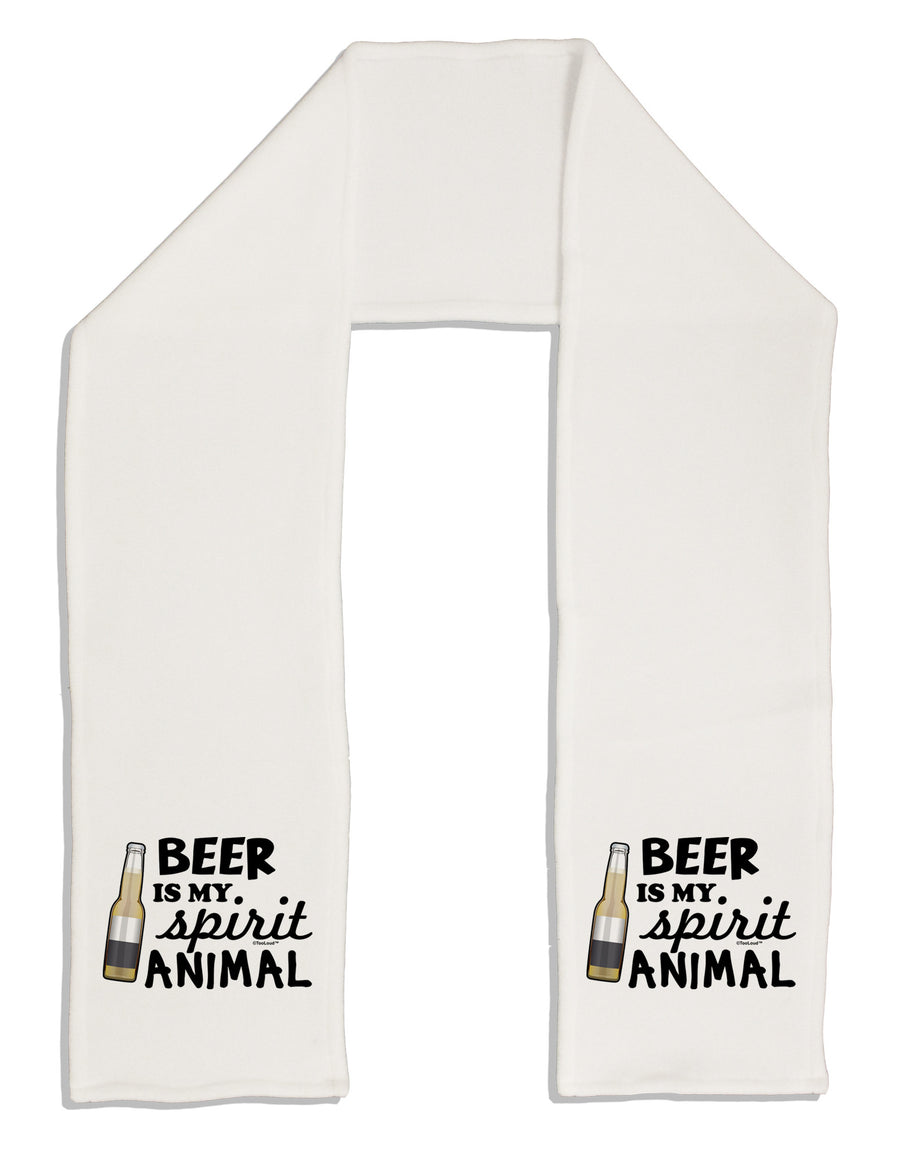 Beer Is My Spirit Animal Adult Fleece 64&#x22; Scarf-TooLoud-White-One-Size-Adult-Davson Sales