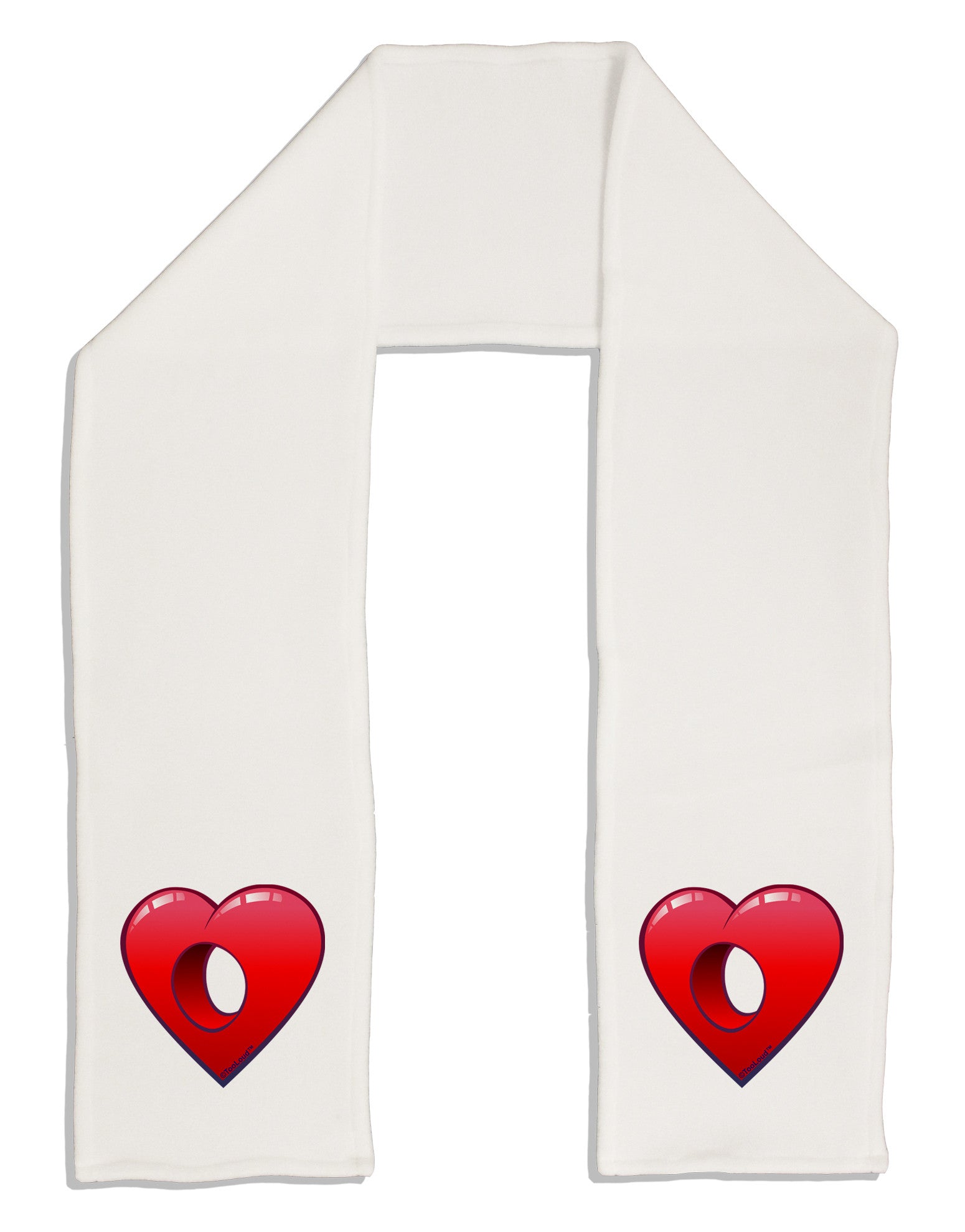 Hole Heartedly Broken Heart Adult Fleece 64&#x22; Scarf by-TooLoud-White-One-Size-Adult-Davson Sales