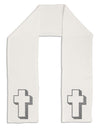 Simple Cross Design Glitter - Silver Adult Fleece 64&#x22; Scarf by TooLoud-TooLoud-White-One-Size-Adult-Davson Sales