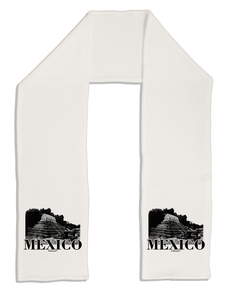 Mexico - Temple No 2 Adult Fleece 64" Scarf-TooLoud-White-One-Size-Adult-Davson Sales