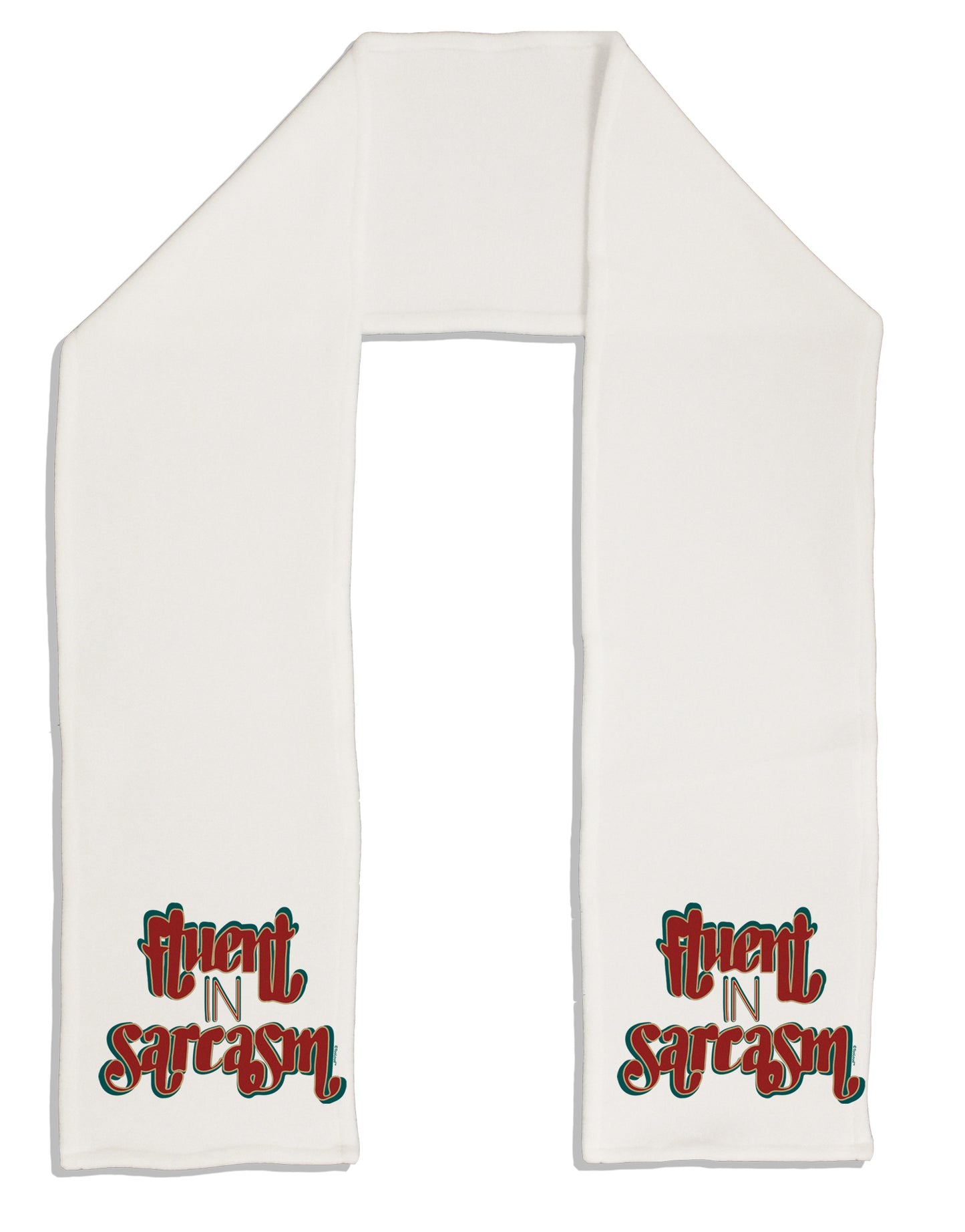 Fluent in Sarcasm Adult Fleece 64 Inch Scarf-Scarves-TooLoud-White-One-Size-Adult-Davson Sales