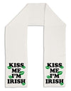 Kiss Me I'm Irish - Green Kisses Adult Fleece 64&#x22; Scarf by TooLoud-TooLoud-White-One-Size-Adult-Davson Sales