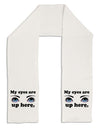 Eye Up Here Adult Fleece 64&#x22; Scarf-TooLoud-White-One-Size-Adult-Davson Sales