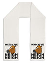 Watch Me Neigh Neigh Adult Fleece 64&#x22; Scarf-TooLoud-White-One-Size-Adult-Davson Sales