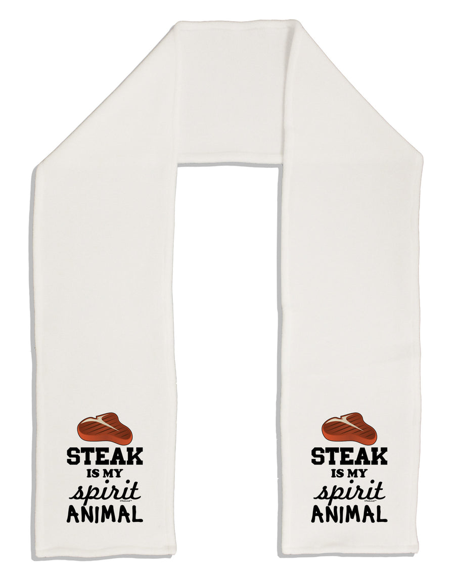 Steak Is My Spirit Animal Adult Fleece 64&#x22; Scarf-TooLoud-White-One-Size-Adult-Davson Sales