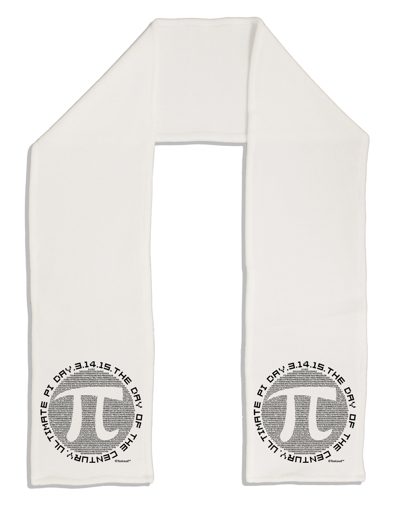 Ultimate Pi Day - Retro Computer Style Pi Circle Adult Fleece 64&#x22; Scarf by TooLoud-TooLoud-White-One-Size-Adult-Davson Sales