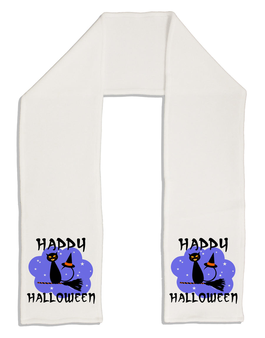 Witch Cat Adult Fleece 64" Scarf-TooLoud-White-One-Size-Adult-Davson Sales