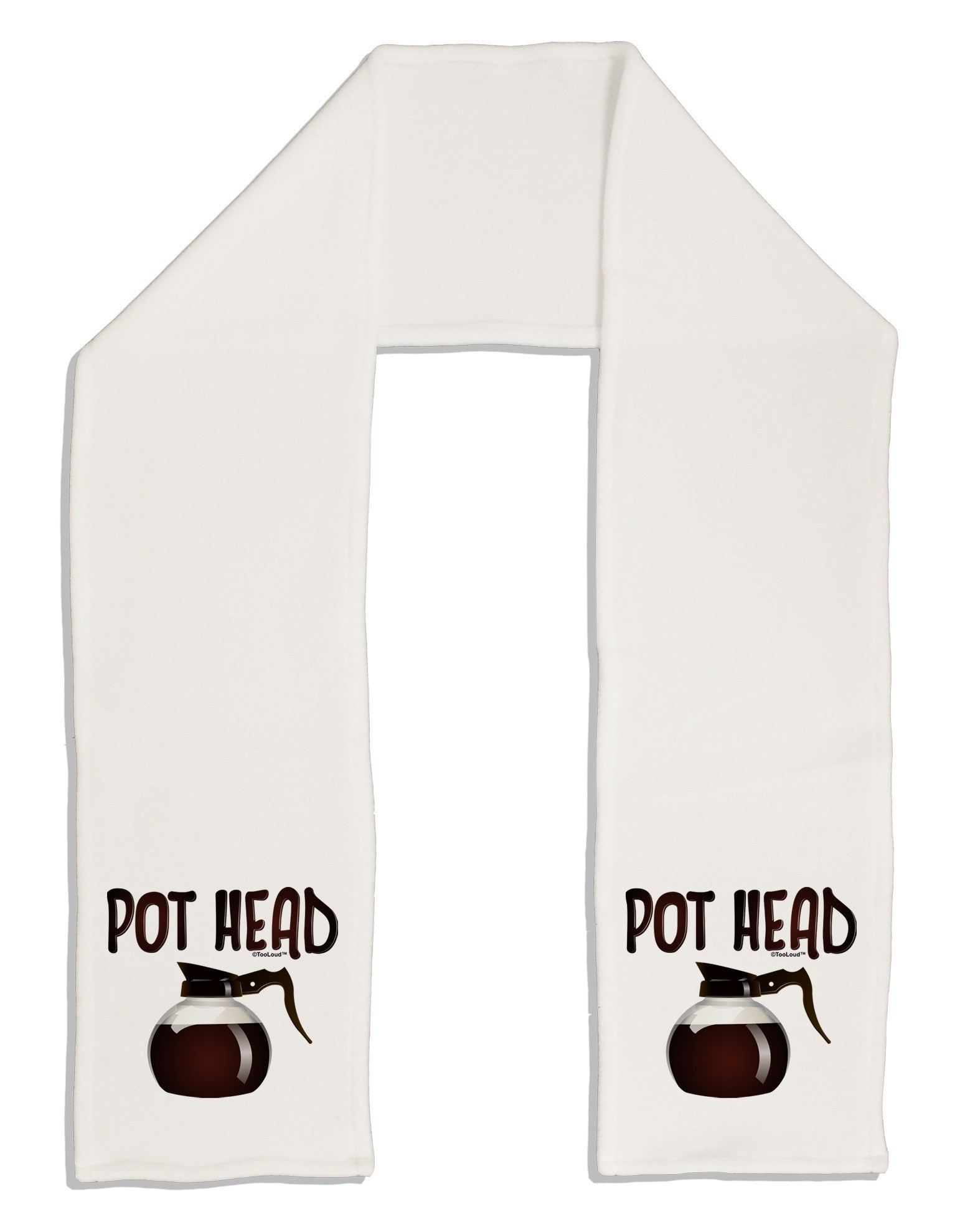 Pot Head - Coffee Adult Fleece 64&#x22; Scarf-TooLoud-White-One-Size-Adult-Davson Sales