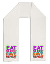 Eat Sleep Rave Repeat Color Adult Fleece 64&#x22; Scarf by TooLoud-TooLoud-White-One-Size-Adult-Davson Sales