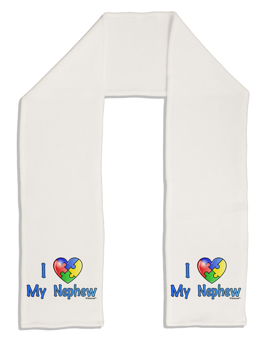 I Heart My Nephew - Autism Awareness Adult Fleece 64&#x22; Scarf by TooLoud-TooLoud-White-One-Size-Adult-Davson Sales